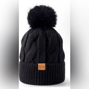 NWOT Knit Beanie with Pom Pom